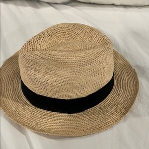 Cuyana Tan and Black Fedora Hat